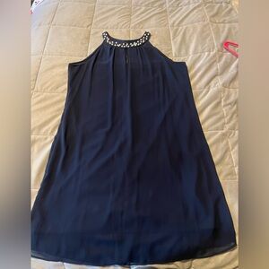 EUC Navy blue A-line dress - Size 14